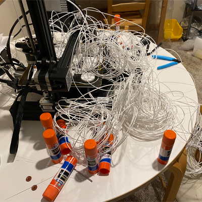 A blown out 3d printer spool